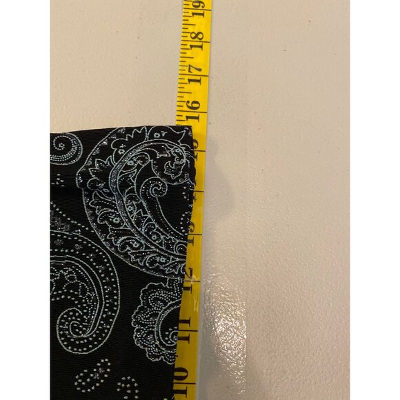 Alex Evenings Black Blue Paisley Print Jacket & Tank Set Medium - Picture 16 of 16